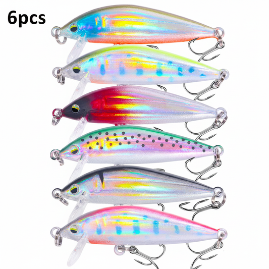 HENGJIA 10pcs Leurre Minnow 6cm/6.2g Poisson Nageur Crankbait Basse HENGJIA 10pcs Leurre Minnow 6cm/6.2g Poisson Nageur Crankbait Basse