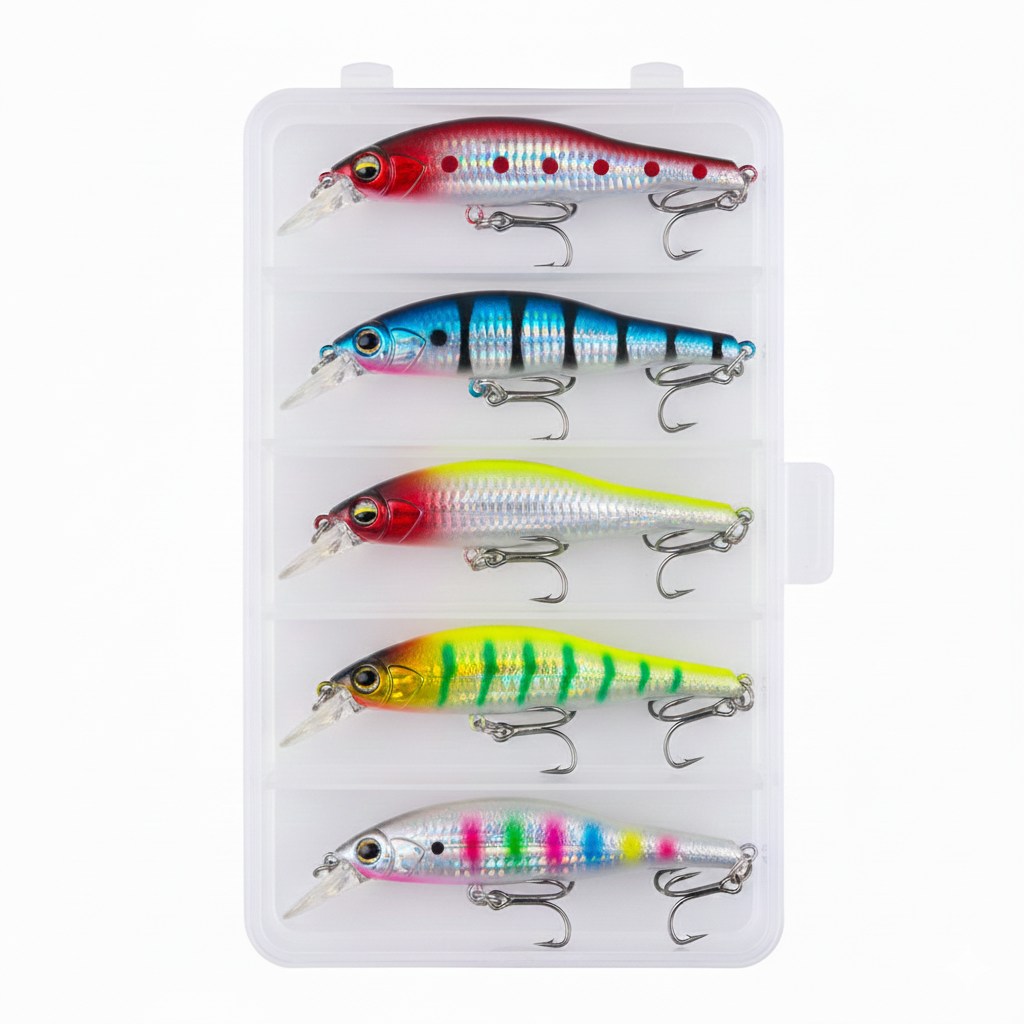 HENGJIA 5pcs Set 10cm-10g Minnow Lure Bait