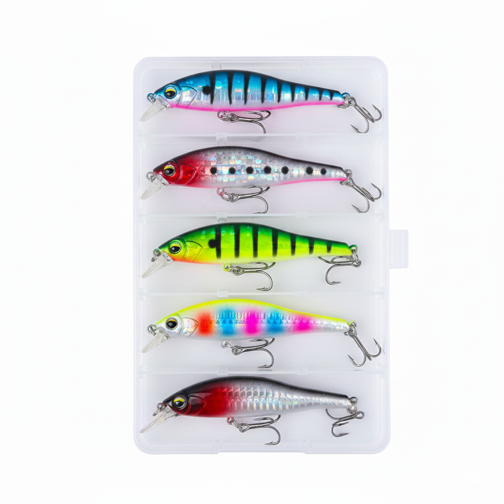 HENGJIA 5pcs Set 10cm-10g Minnow Lure Bait