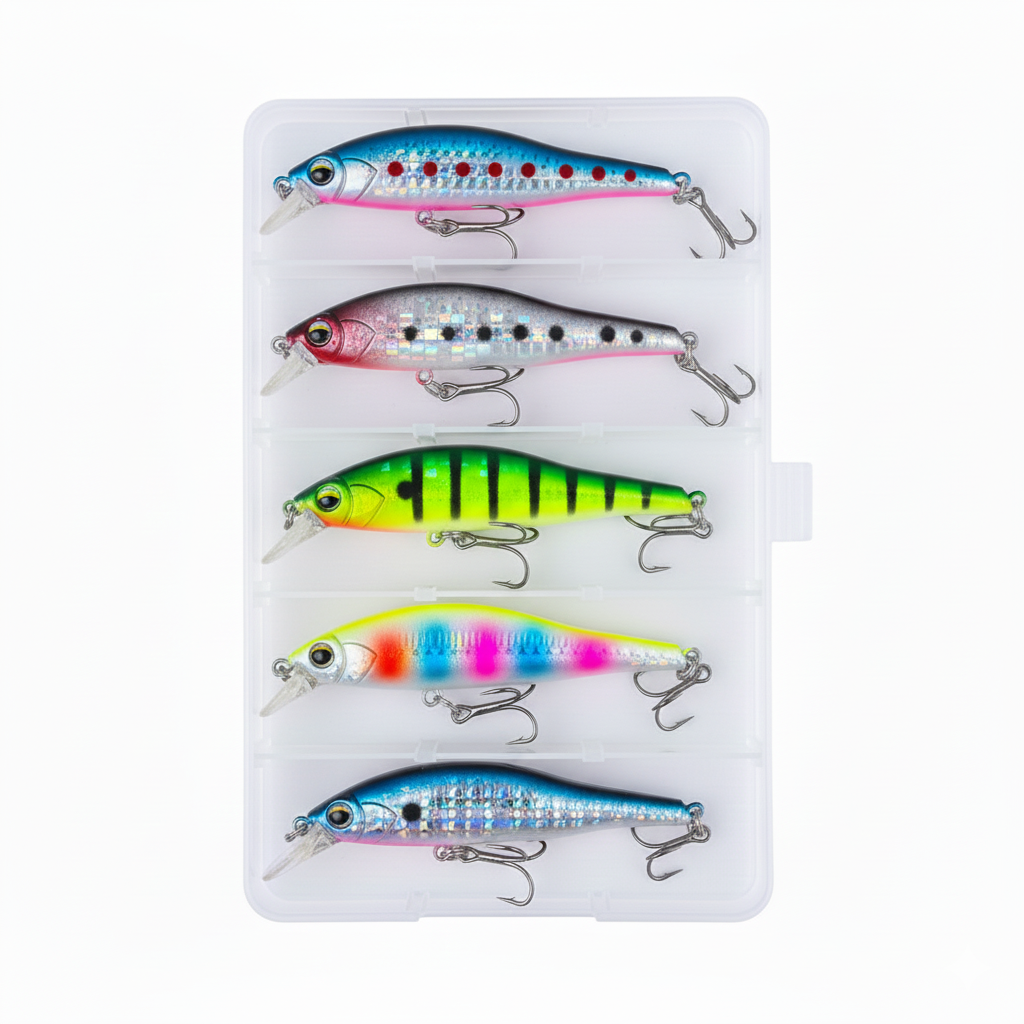 HENGJIA 5pcs Set 10cm-10g Minnow Lure Bait
