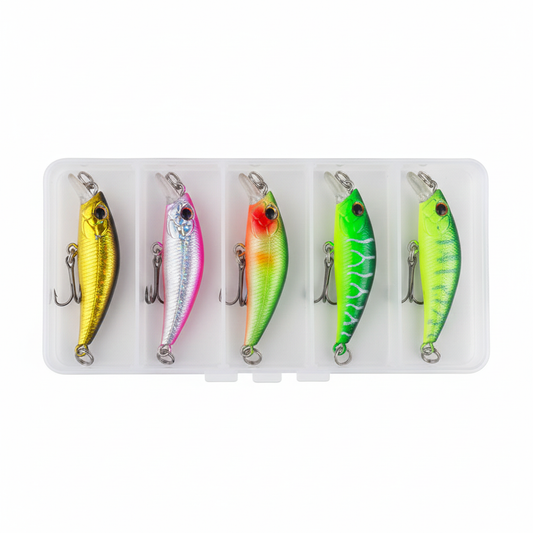 HENGJIA 5pcs 5cm 3g Minnow Lure Bait