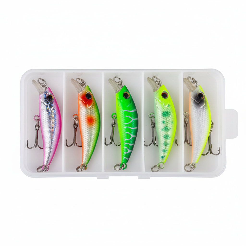HENGJIA 5pcs 5cm 3g Minnow Lure Bait