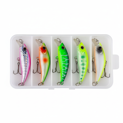 HENGJIA 5pcs 5cm 3g Minnow Lure Bait