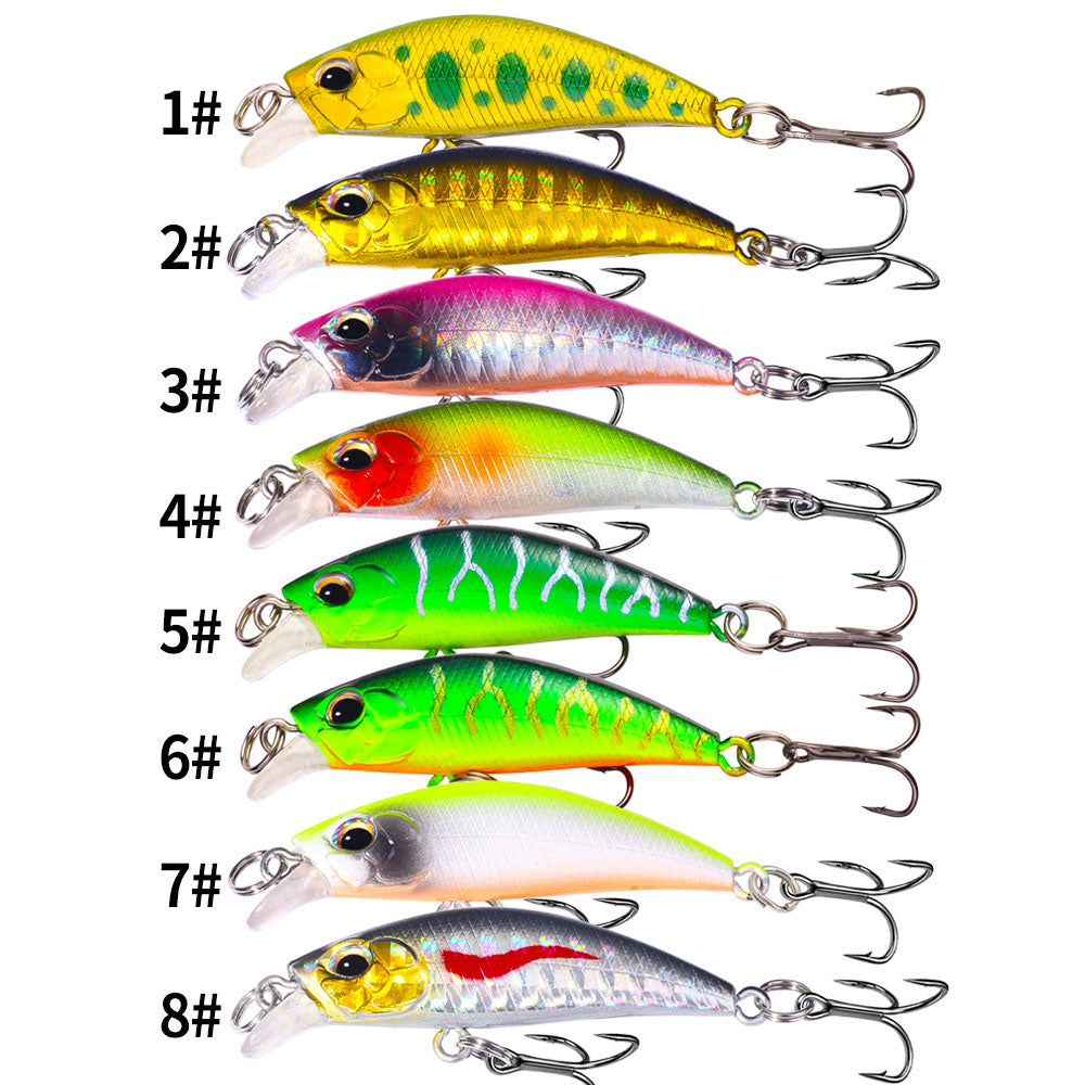 HENGJIA 8pcs set Small Size Minnow Lure 5cm 3g M177