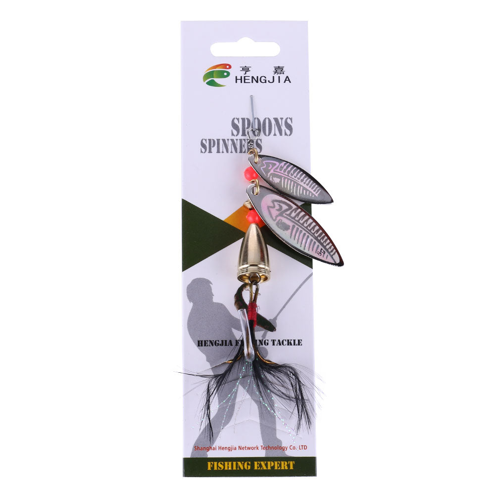 7.8CM 11G Metal Spinner Baits with Feather Tail