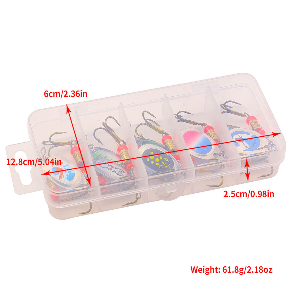 10pcs Metal Spinner Baits Lure Kits