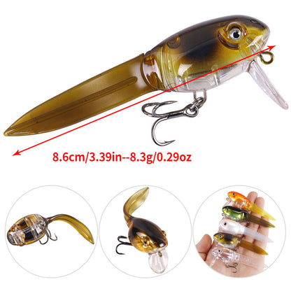 HENGJIA [NEW] 85mm 8.1G Soft Tail Jointed Swimbait Lure Bait JM077