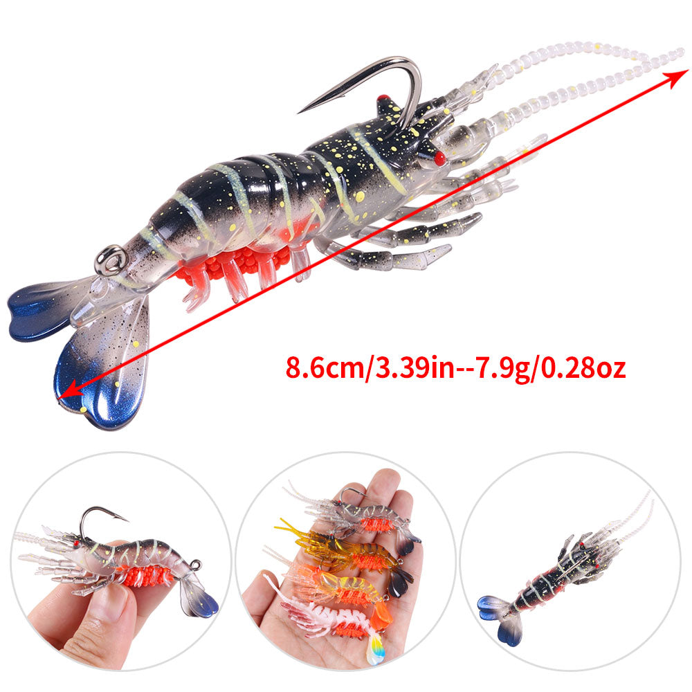 HENGJIA [NEW]86mm 7.9g Fishing Lures Prawn Shrimps Baits SO220