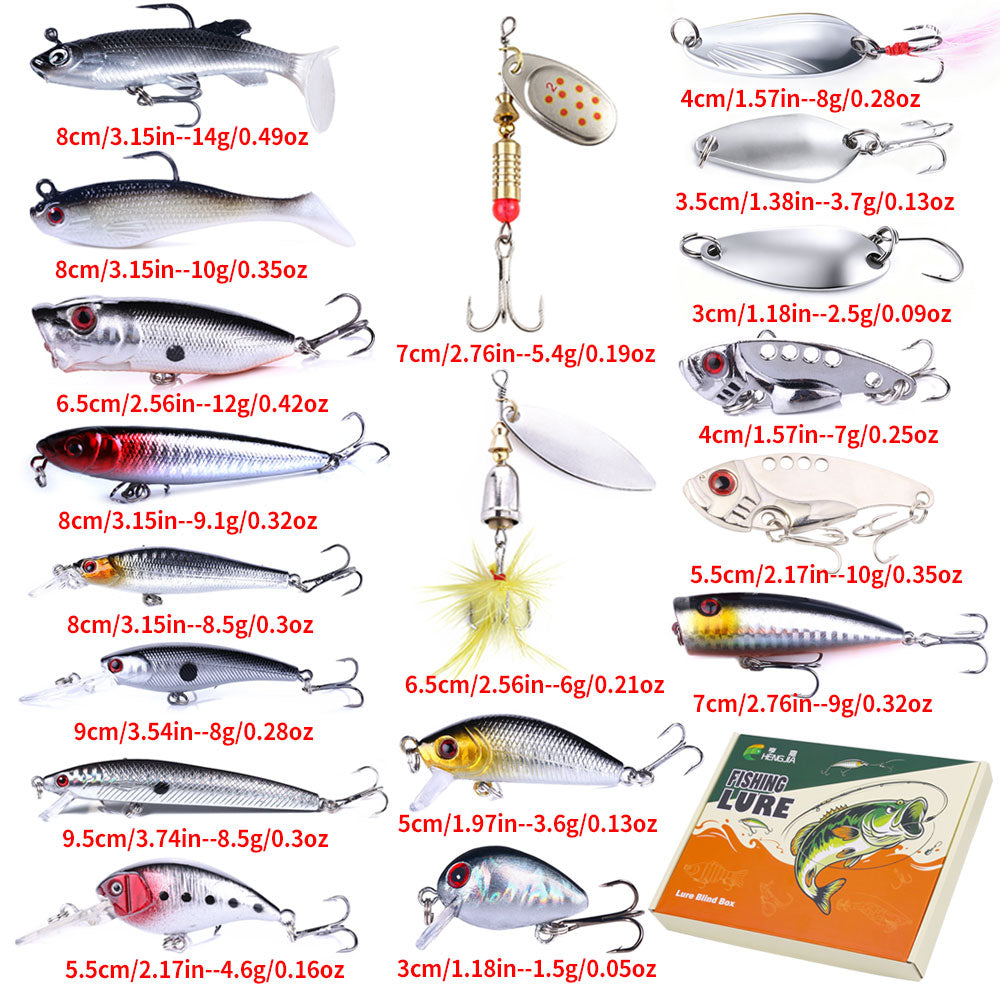 18pcs Fishing Tackle Lure Gift Box for Anglers