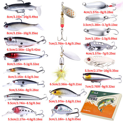 18pcs Fishing Tackle Lure Gift Box for Anglers