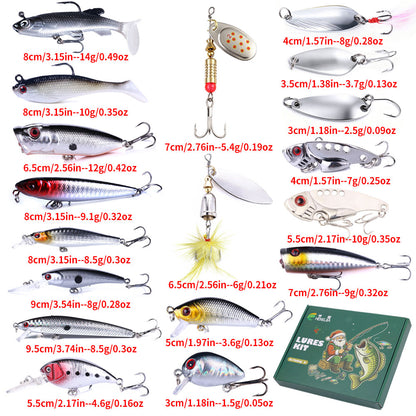 18pcs Fishing Tackle Lure Gift Box for Anglers