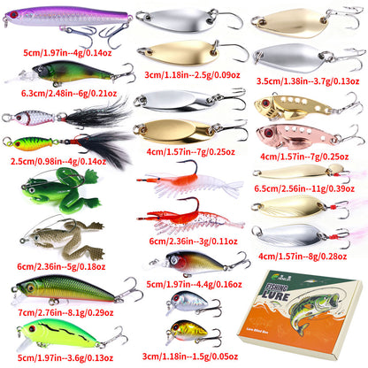 24pcs Fishing Lure Gift Box Box109