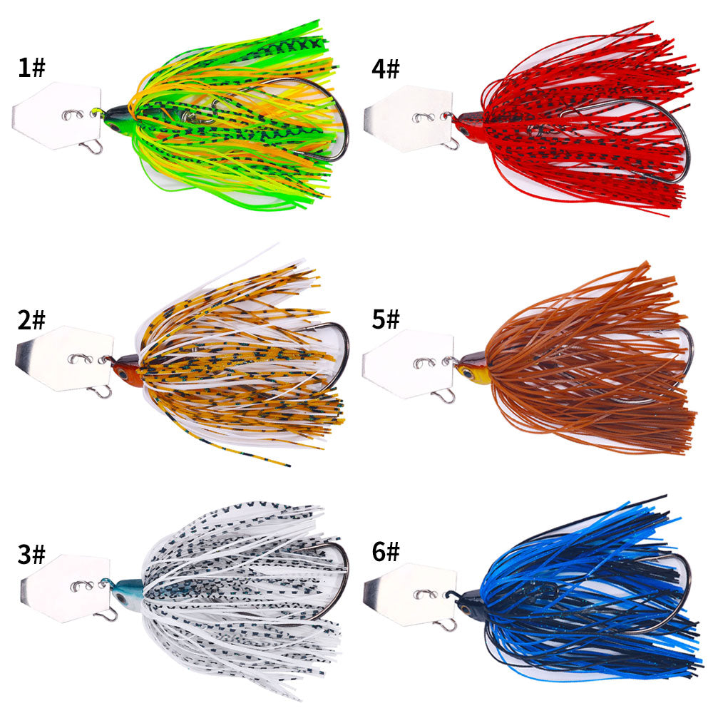 Cheap HENGJIA Spinnerbaits with Skirt Lead Head Jigs Lures for