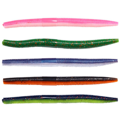105mm 6g HENGJIA Soft Plastic Worm Baits 5pcs/bag