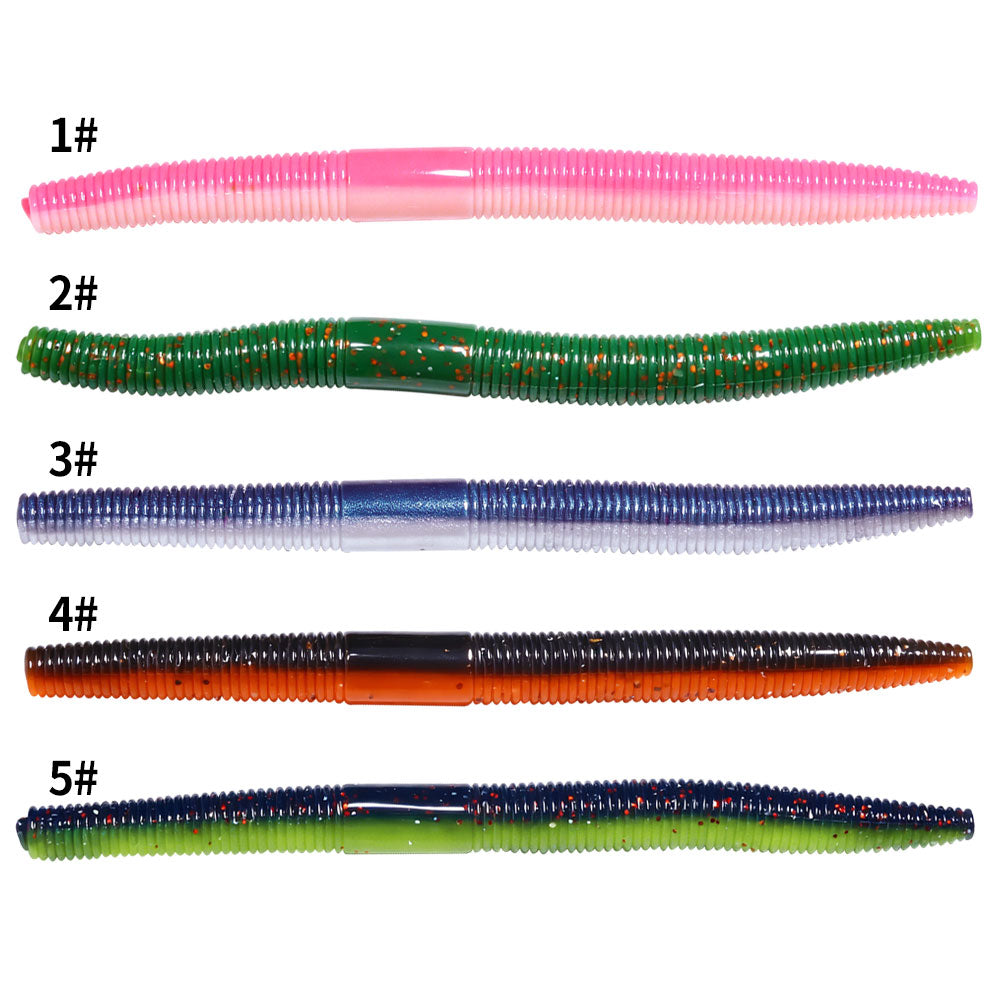 105mm 6g HENGJIA Soft Plastic Worm Baits 5pcs/bag