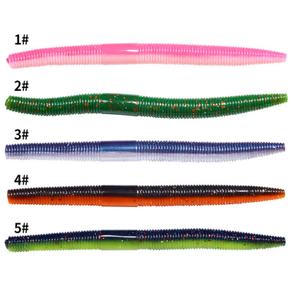 105mm 6g HENGJIA Soft Plastic Worm Baits 5pcs/bag