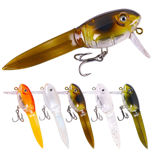 HENGJIA [NEW] 85mm 8.1G Soft Tail Jointed Swimbait Lure Bait JM077