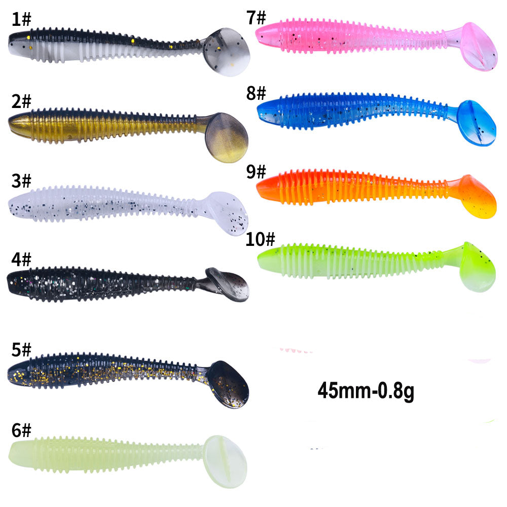 120pcs Soft Bait Set with Jig Hook Fishing Combos