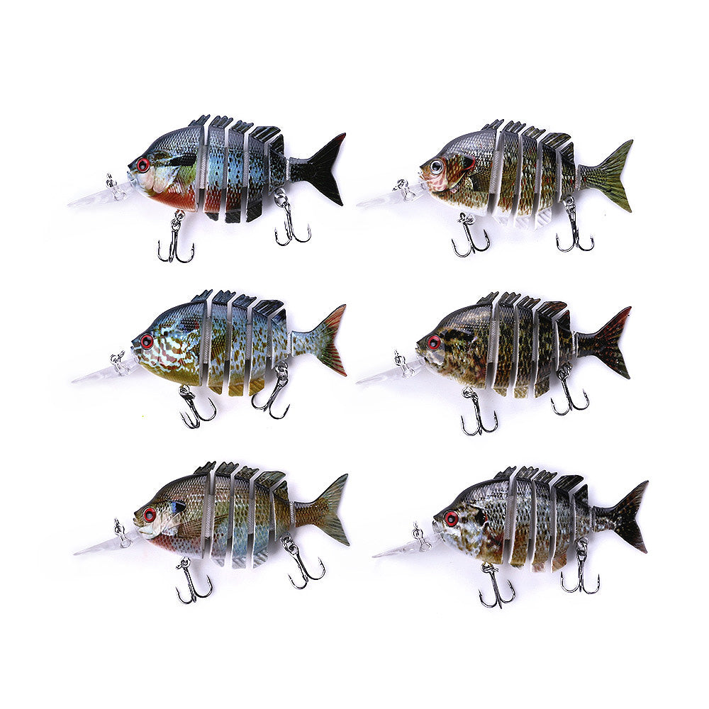 Jointed Fishing Lure Swimbaits Life-like Baits 6 Segments for
