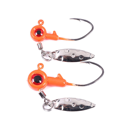 Jig Head Hooks with Willow Shaped Blade