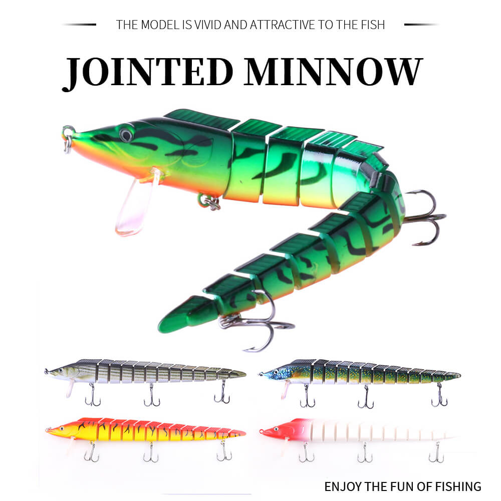 13segments-Jointed-Minnow-Fishing-Lure-Sea-Fishing-Tackle-Hook-HENGJIA