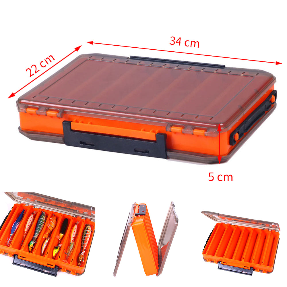 Outdoor Fishing Box 40 Grid Plastic Fishing Tackle Box Squid Jig Hard Lures  Tool Case Artificial Baits Storage Box 