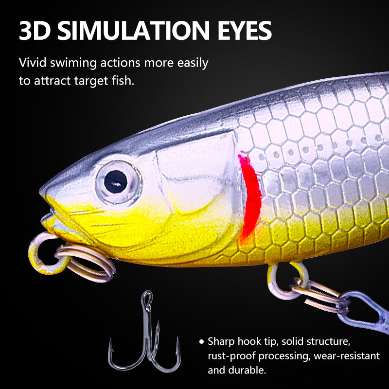 6.5cm/5.5g Fishing Lure Bait Uv Printed Simulation 3d Fisheye
