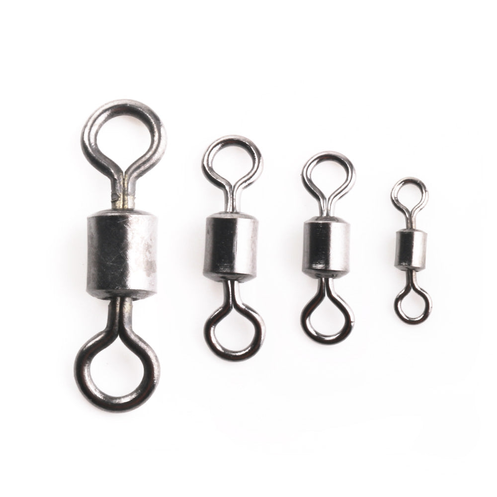 50/100pcs Fishing Connector 8 Shape Swivel Fishing Hooks Line Connectors  Stainless Steel Ball Bearing Practical Solid Rings - AliExpress