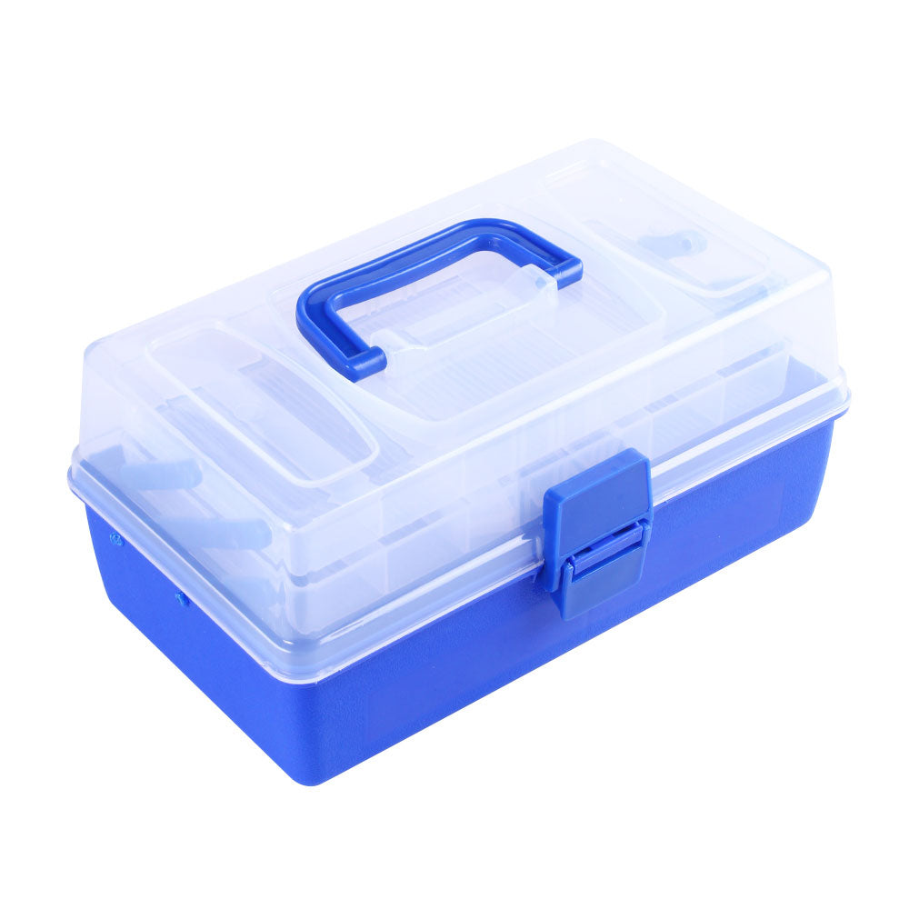 Tool box two-shelf Blue Helios (T-HS-2TTB-B) bait storage case, fishing  tackle, packaging container for fishermen portable fishing boxes, storage