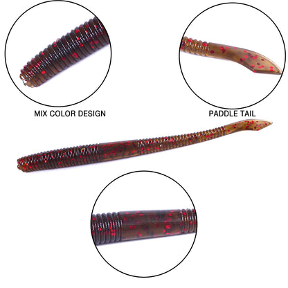 Soft Fishing Lures Rubber Worm Baits