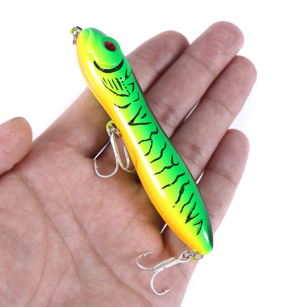  HUFFA Fishing Lure 125mm 18g Topwater Pencil Popper Wobbler  for Fishing Seabass Top Water Baits Saltwater Surface Lures (Color : 01,  Size : 125mm 18g) : Sports & Outdoors