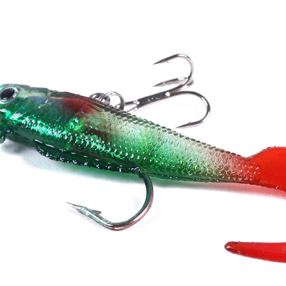 7CM 9G Soft Pre-Rigged Jig Paddle Tail Swimbaits Lure