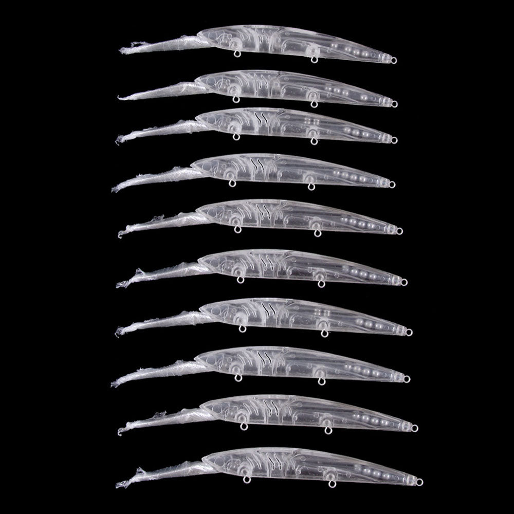5 Unpainted Fishing Lure Blanks – 40.45g, 13.8cm Hard Baits For Trout, Salmon, Bass (DIY Lure Making Kit)