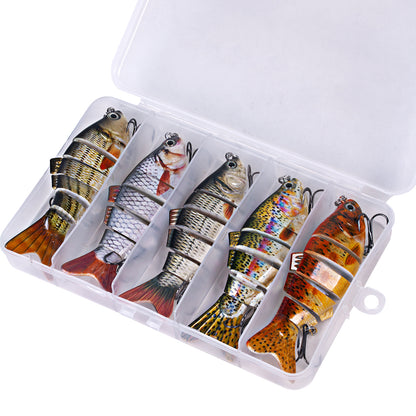 Crystalawaking】Fishing Lure Bait Tackle Box Compartment Pocket