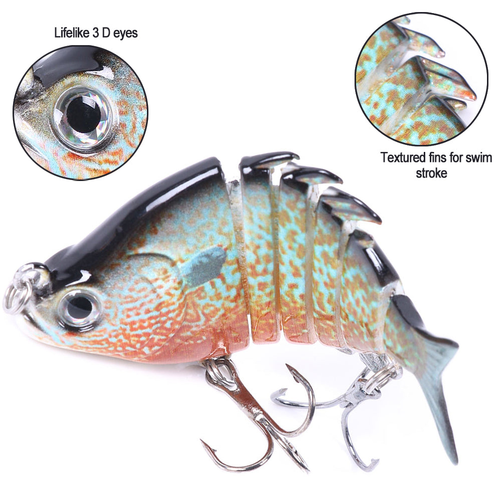 6.35cm 9.3g Fishing Lure Multi Jointed Bait Sunfish Lure – Hengjia fishing  gear