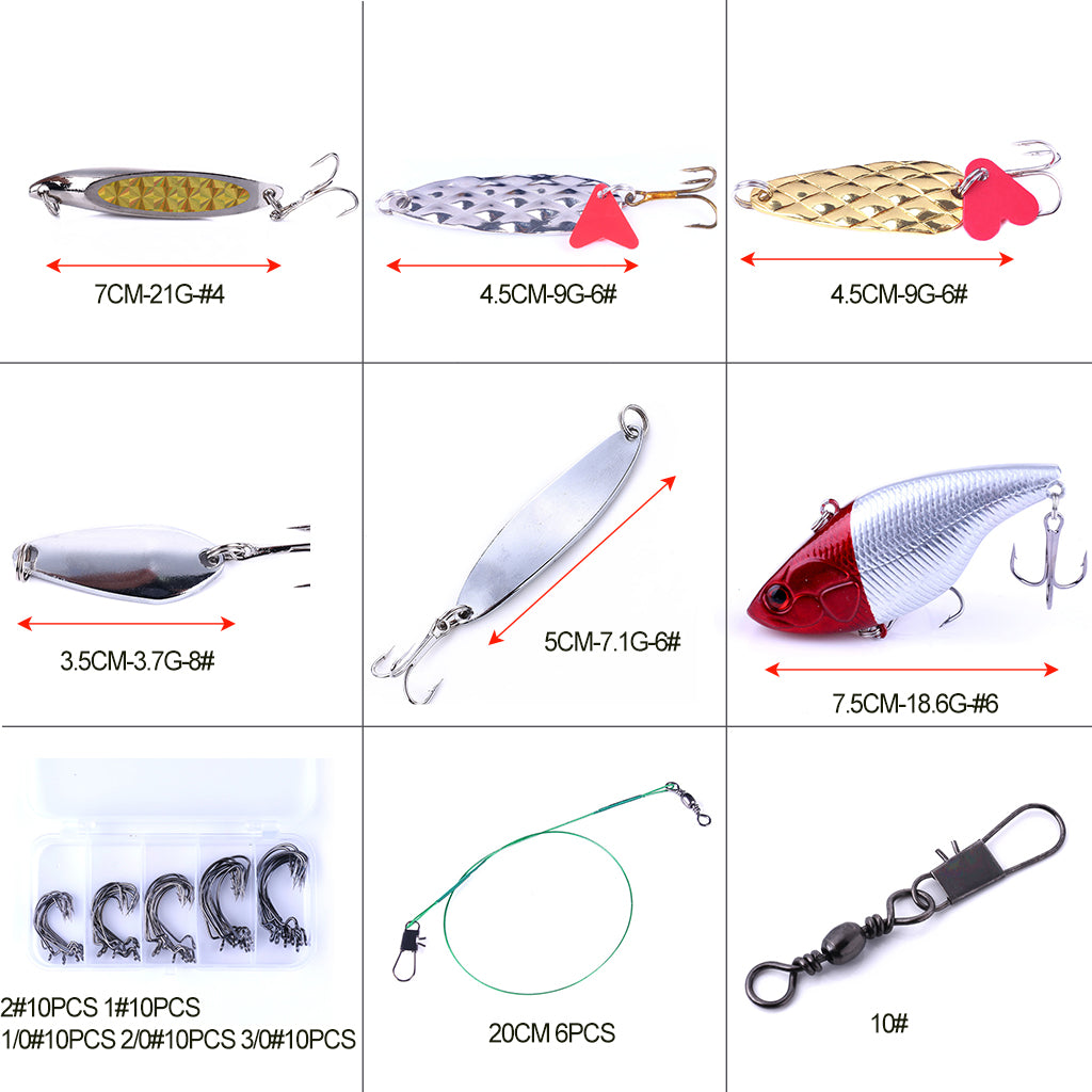 Best Bass Fishing Lure Kits Soft & Hard Bait Lure Kit Fishing Tackle