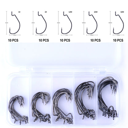 50PCS Fishing Hook Connector Soft Bait Spring Centering Pins