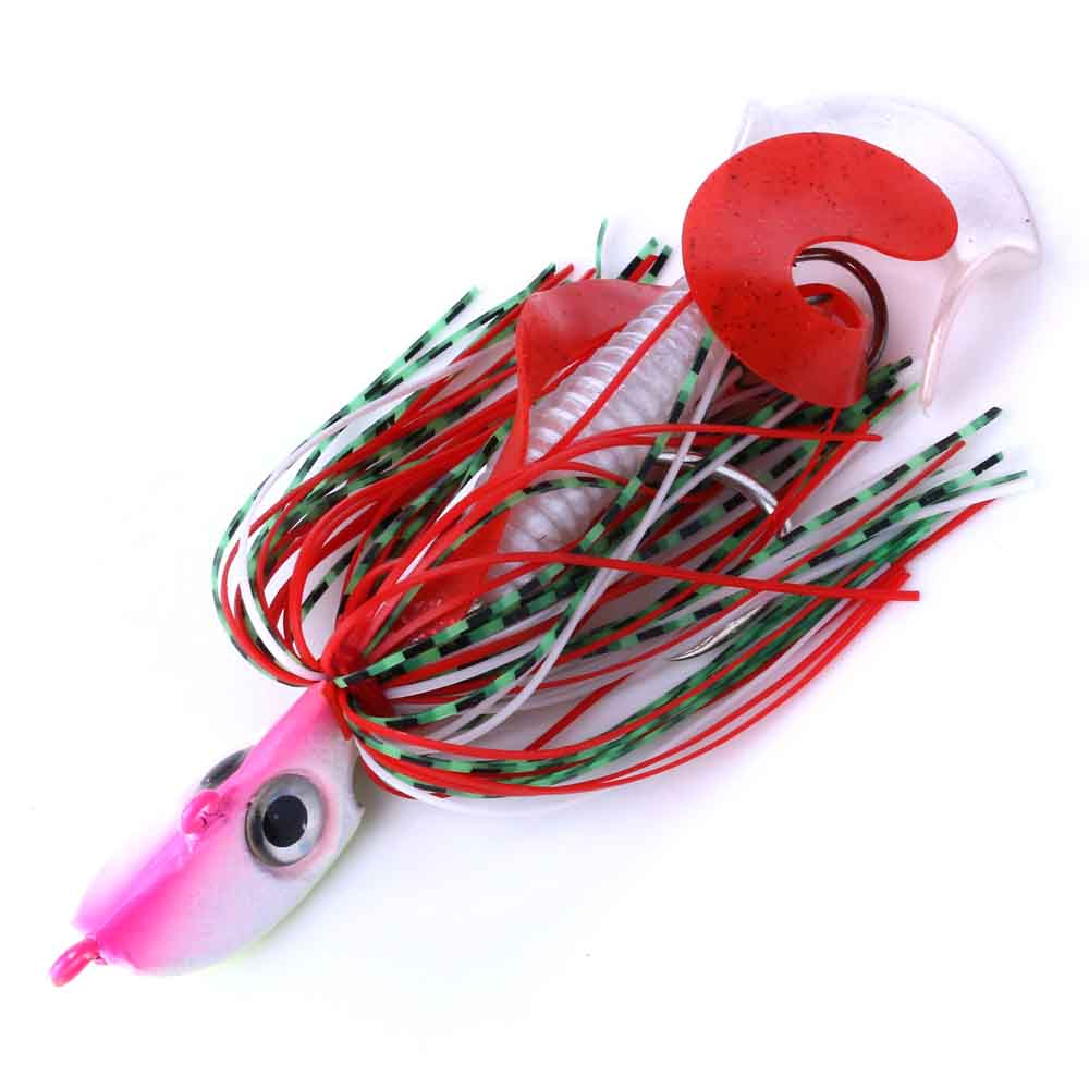 Lead-Head-Jig-Hooks-Spinnerbait-Soft-Grub-Lures-Random-Color-HENGJIA