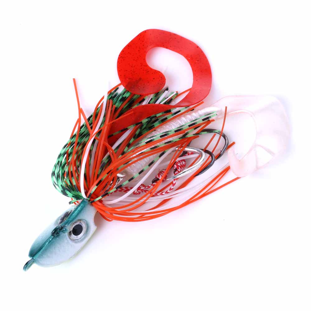 Lead-Head-Jig-Hooks-Spinnerbait-Soft-Grub-Lures-Random-Color-HENGJIA