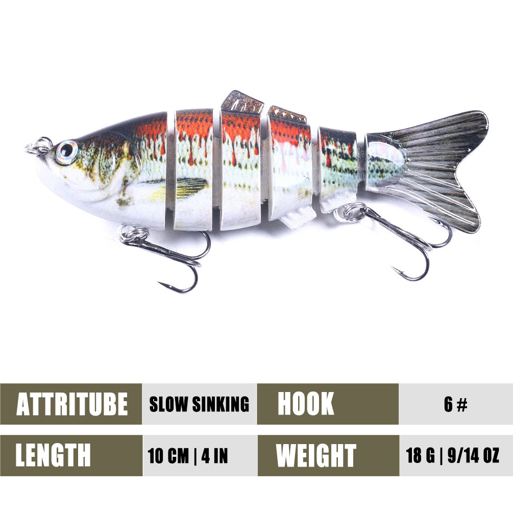 HENGJIA 1pcs 8cm13g Jointed Minnow Fishing Lures For Freshwater