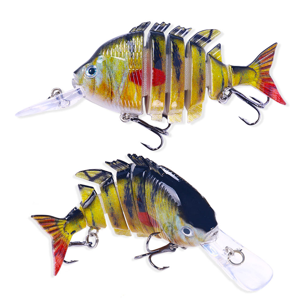 Buy Hengjia Pack of 5 Multi Jointed Minnow Fishing Lure Hard Lure