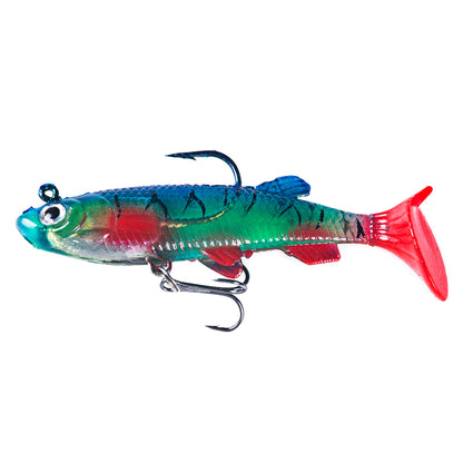 8CM 14G Pre-Rigged Jig Head Soft Swimbait for Bass Fishing