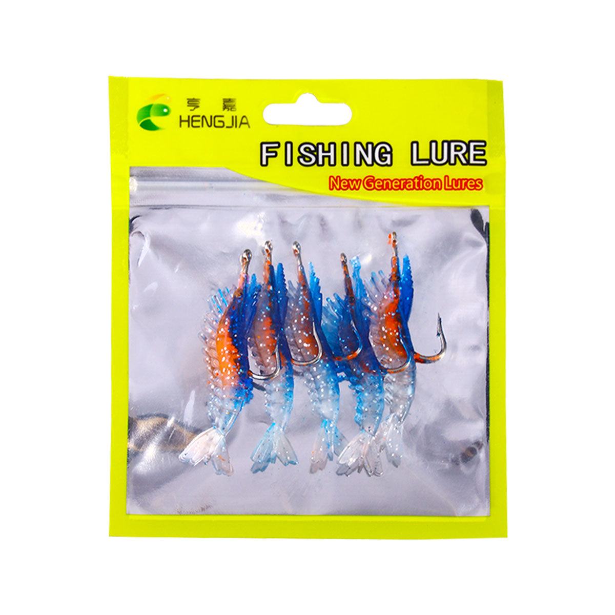 Rigged Jigs Soft Shrimp Lures 5pcs/bag