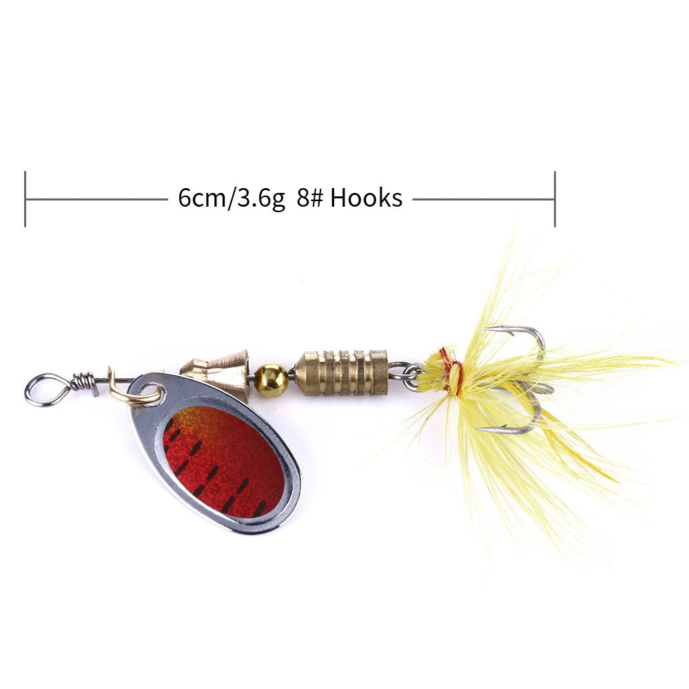 Metal Spinner Baits with Feather Tail