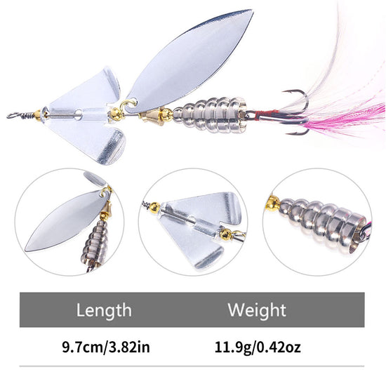 Buy HENGJIA 0.61oz/4'' Metal Lure Spinner Spoons Bait Trout Bass Pike