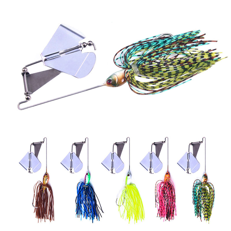 LENPABY 4pcs/lot Spinnerbait/buzzbait Fishing Lure Spinner Baits with  Silicone Skirts and Holographic Painted Blades 20.5g/0.72oz