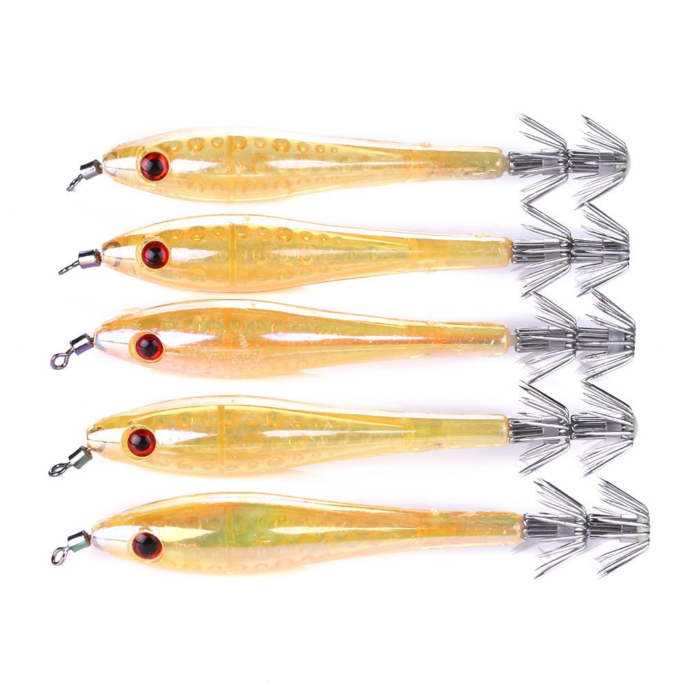 3 3/4inch 3/14oz Squid Colorful Jigs for Sea Fishing