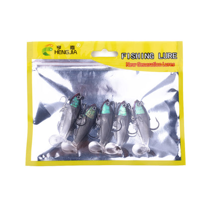 6CM 8G Pre-Rigged Jig Head Soft Swimbait for Bass Fishing