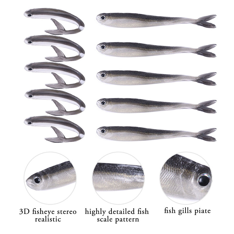 3 1/7in 1/16oz Soft Silicone Fishing Lure SO101 10pcs – Hengjia fishing gear