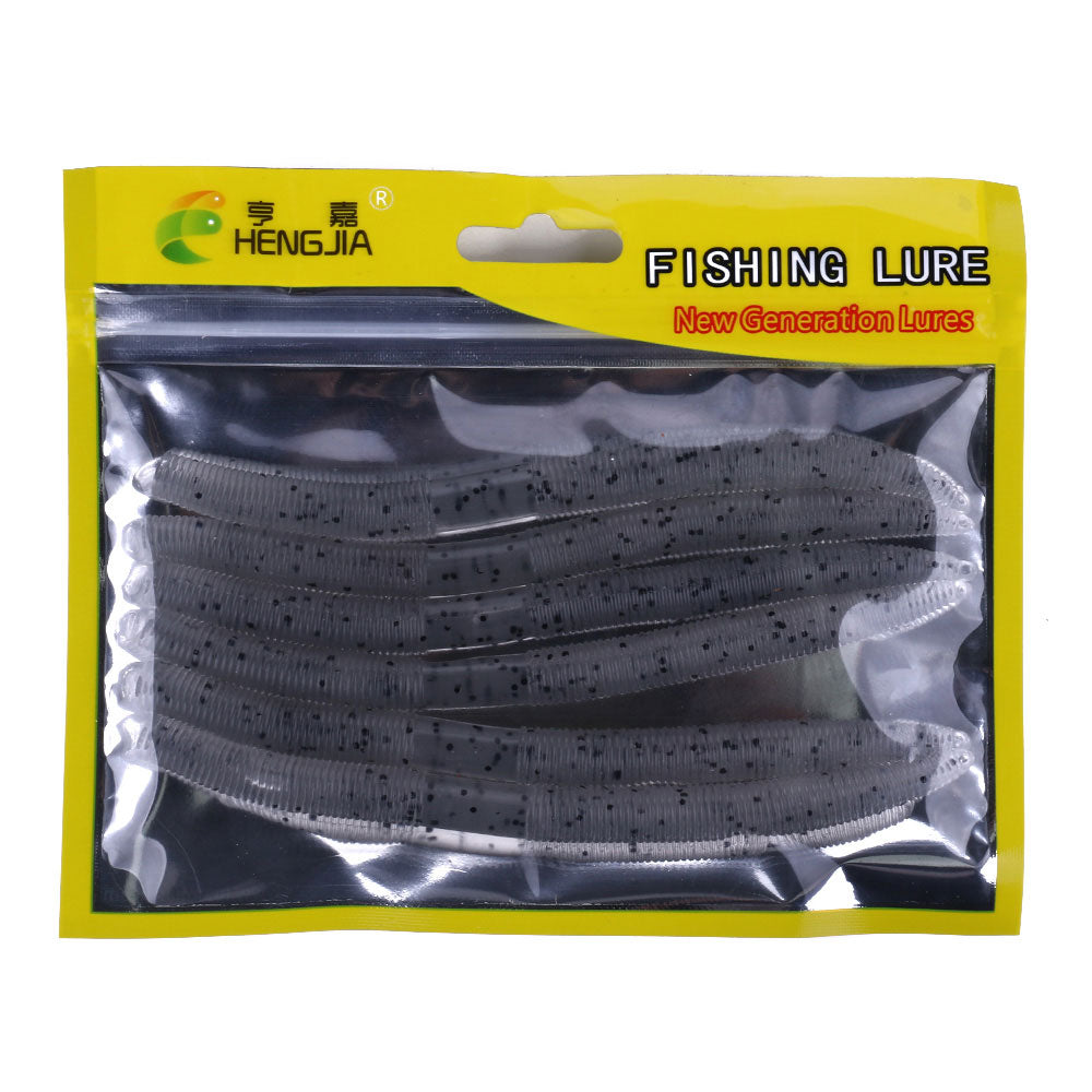 Soft Worm Plastic Lures Kit Bass Fishing